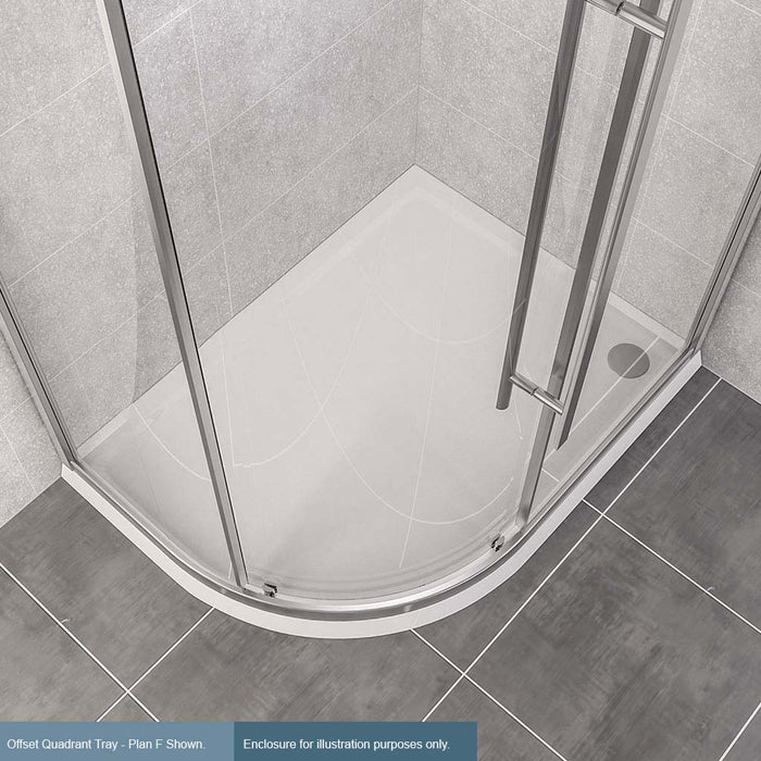 Vantage Offset Quadrant Shower Tray 1200 x 900mm LH