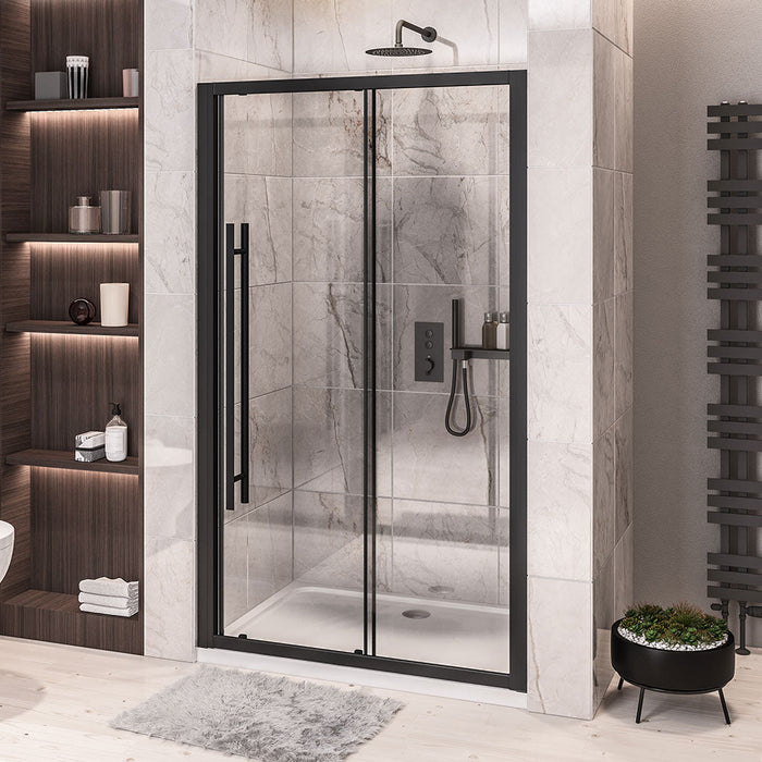 Vantage 2000 Silver Sliding Door Shower Enclosure 1650mm