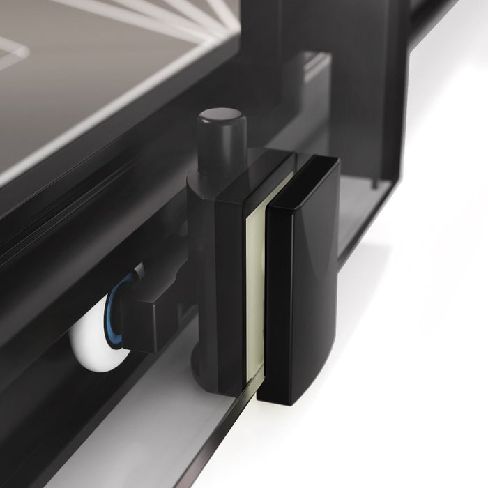 Optim Noir 8mm Matt Black Sliding Shower Enclosure - 1100 x 800mm