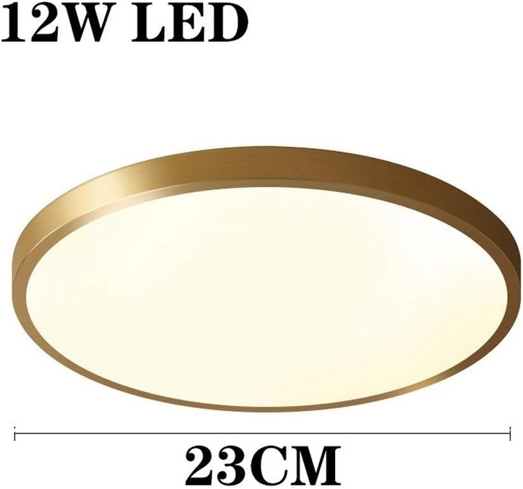 Core Bathroom Ceiling Light Round - Brushed Brass