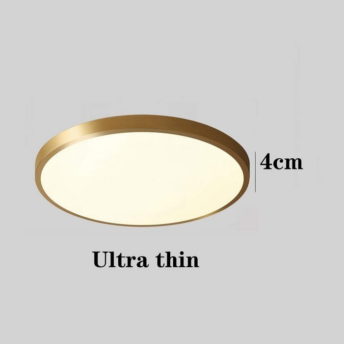 Core Bathroom Ceiling Light Round - Brushed Brass