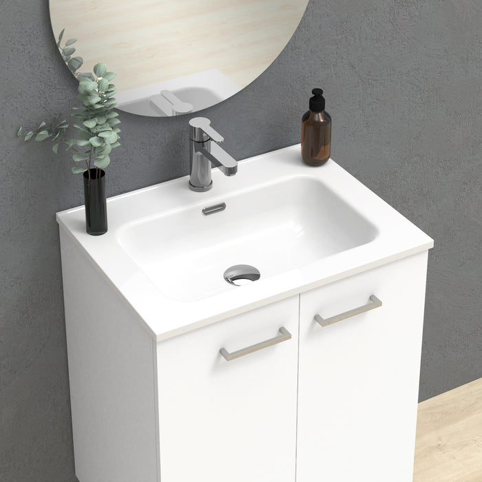 Alpine 600mm Natural Oak Wall Hung Vanity Unit
