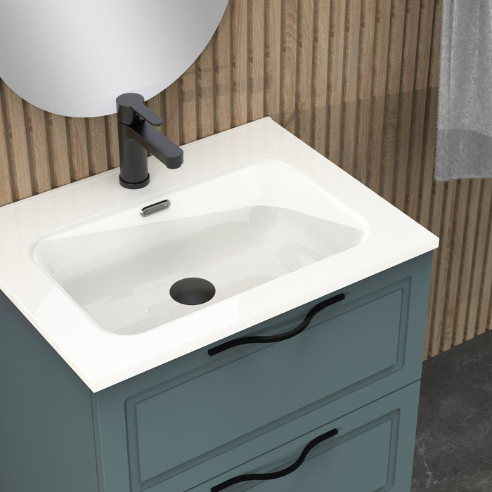 Matador 600mm Ocean Blue Wall Hung Vanity Unit Including Basin