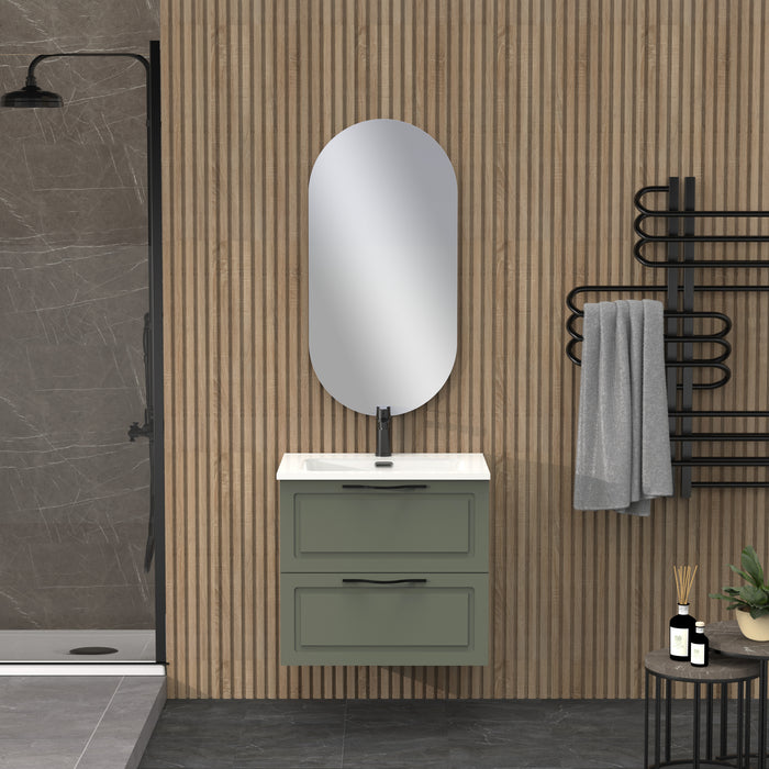 Matador 600mm Muscat Sage Wall Hung Vanity Unit Including Basin