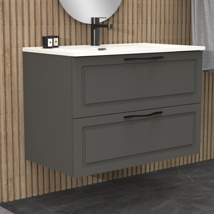 Matador 800mm Matt Grey Wall Hung Vanity Unit