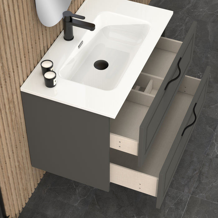 Matador 800mm Matt Grey Wall Hung Vanity Unit
