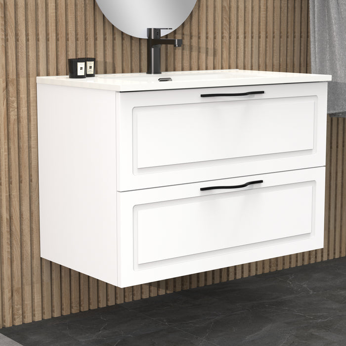 Matador 800mm Matt White Wall Hung Vanity Unit