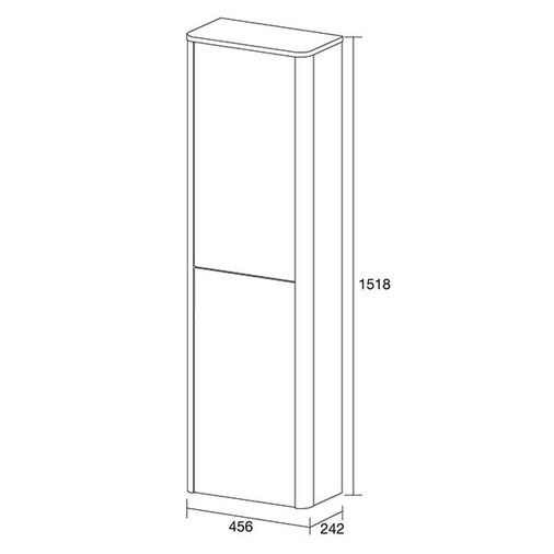 Lucca Tall Wall Hung Unit - Indigo Matt