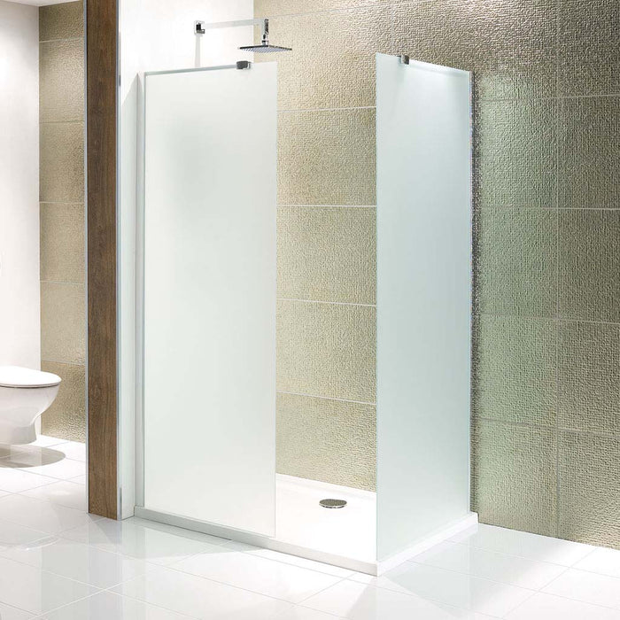 Volente Frosted 6mm Walk In Panel with Support Bar 1000 x 1850mm