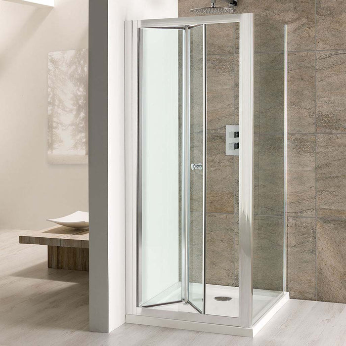 Volente Clear Bi-Fold Door 6mm Shower Enclosure 900mm