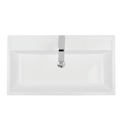 Vermont 800mm Wall Mounted Vanity Unit & Basin - Gloss Grey