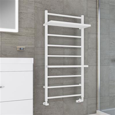 Launton Matt White Towel Radiator 1200 x 600mm