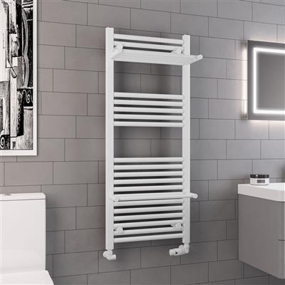 Haddenham Matt White Towel Radiator 1200 x 600mm