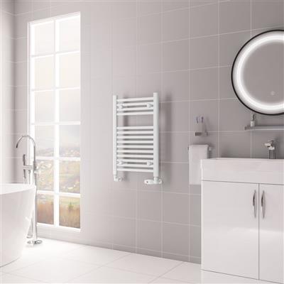 Biava Gloss White Straight Hidden Vent Multi-Towel Rail 688 x 600mm