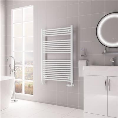 Biava Gloss White Straight Hidden Vent Multi-Towel Rail 1118 x 750mm