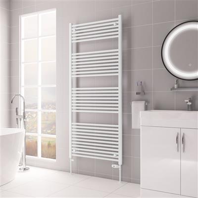 Biava Gloss White Straight Hidden Vent Multi-Towel Rail 1720 x 600mm
