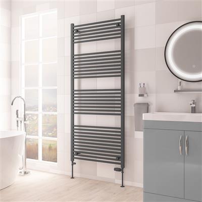 Biava Matt Anthracite Straight Hidden Vent Multi-Towel Rail 1720 x 600mm