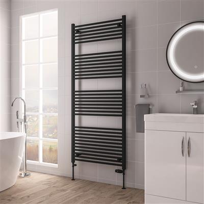 Biava Matt Black Straight Hidden Vent Multi-Towel Rail 1720 x 600mm