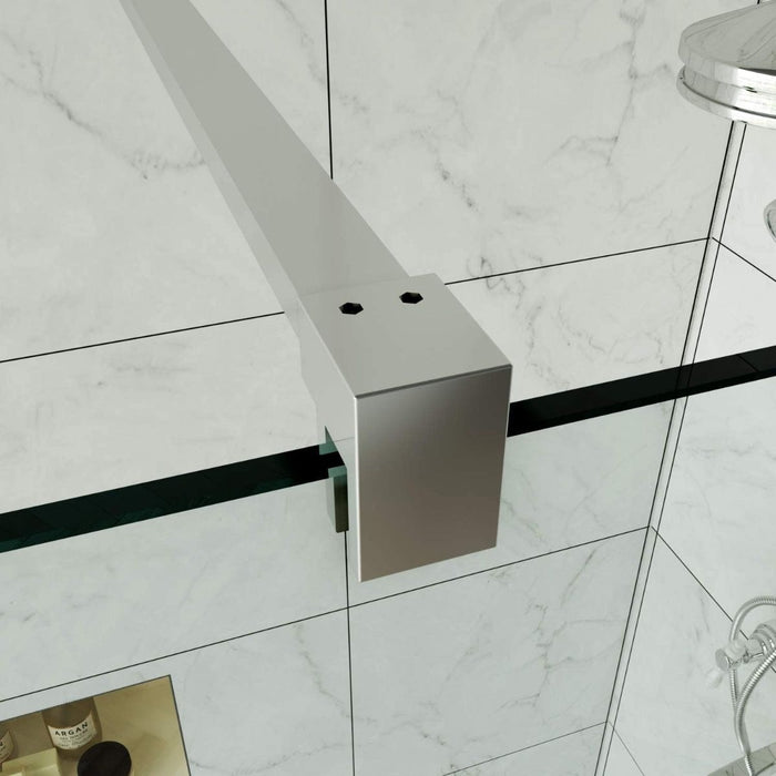 Elle 700mm Walk-In Shower Panel 6mm Tempered Glass Shower Screen
