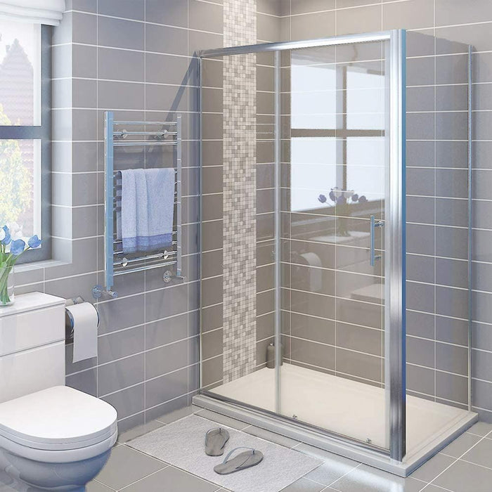 Elle 1100x900mm Sliding Shower Enclosure 6mm Tempered Glass Shower Cubicle