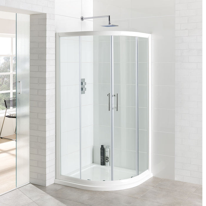 Vantage White Quadrant 6mm Shower Enclosure 800mm