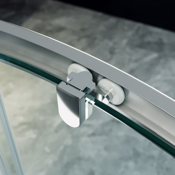 Elle 900 X 800mm Reversible Offset Shower Enclosure 8mm Easy Clean Nano Glass Shower Cubicle