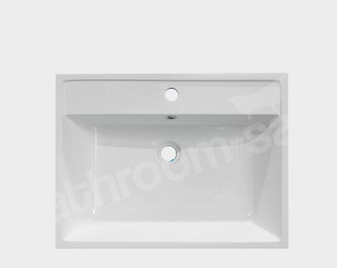 Vermont 600mm Wall Mounted Vanity Unit & Basin - Gloss White
