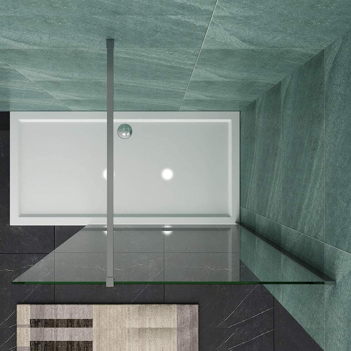 Elle 700mm Walk-In Shower Panel 6mm Tempered Glass Shower Screen