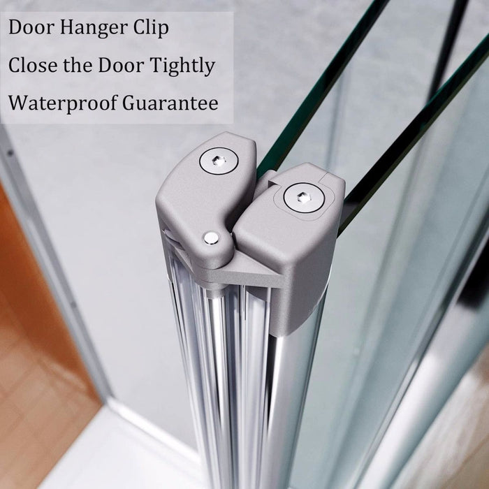 Elle 900 x 800mm Framed Bifold Shower Enclosure 5mm Tempered Glass Cubicle