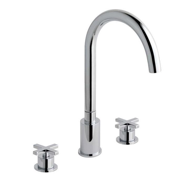 Prado Star Chrome 3 Hole Deck Basin Mixer