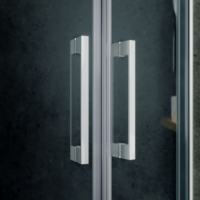 Elle 1000 x 900mm Reversible Offset Shower Enclosure 8mm Easy Clean Nano Glass Shower Cubicle