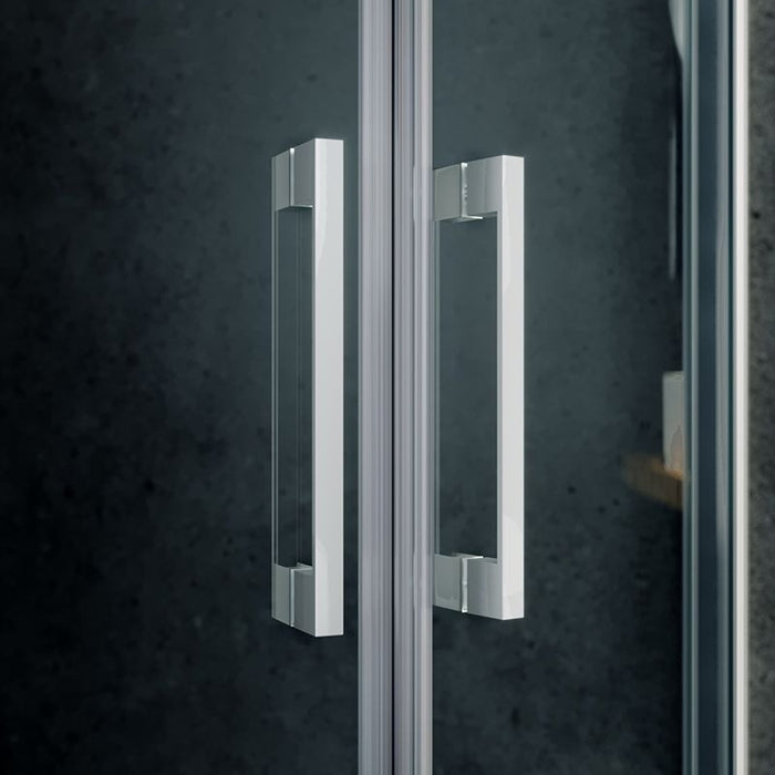 Elle 1000 X 800mm Reversible Offset Shower Enclosure 8mm Easy Clean Nano Glass Shower Cubicle