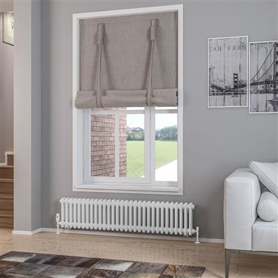 Rivassa Gloss White Two Column Traditional Radiator 300 x 1148mm