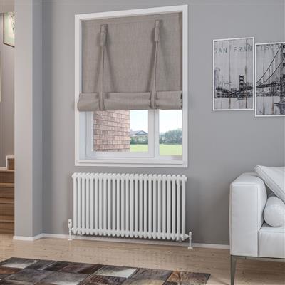 Rivassa Gloss White Two Column Traditional Radiator 600 x 1460mm