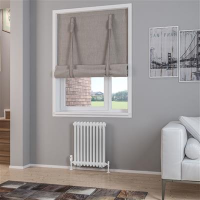 Rivassa Gloss White Two Column Traditional Radiator 600 x 473mm