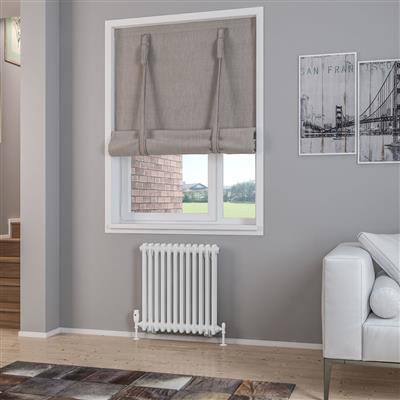 Rivassa Gloss White Two Column Traditional Radiator 600 x 563mm