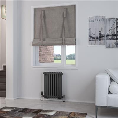 Rivassa Matt Anthracite Two Column Traditional Radiator 600 x 428mm