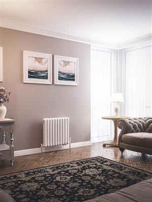 Rubano Gloss White Horizontal Radiator 600 x 383mm