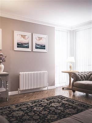 Rubano Gloss White Horizontal Radiator 600 x 1103mm