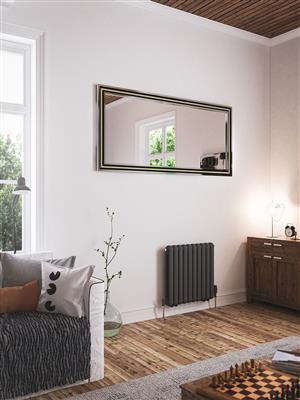 Rubano Matt Anthracite Horizontal Radiator 600 x 623mm
