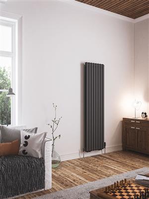 Rubano Matt Anthracite Vertical Radiator 1800 x 383mm