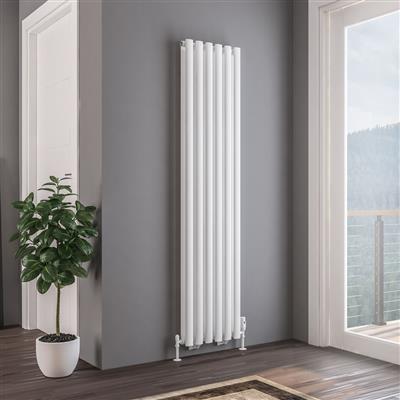 Tunstall Matt White Double Vertical Radiator 1800 x 630mm