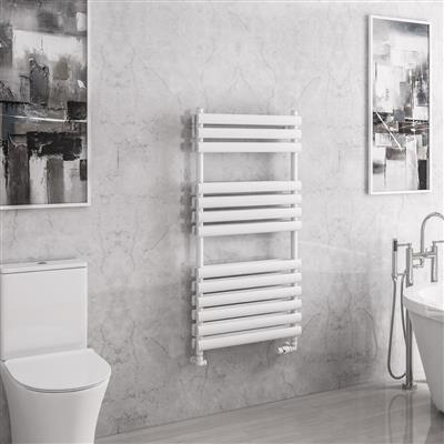 Tunstall Matt White Double Towel Rail 1200 x 600mm