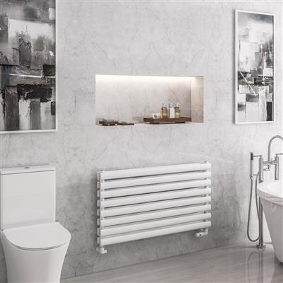 Tunstall Matt White Double Towel Rail 560 x 1000mm