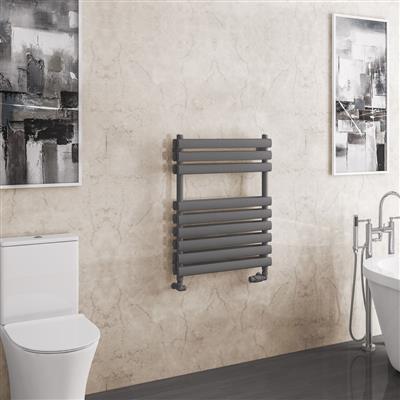 Tunstall Matt Anthracite Double Towel Rail 800 x 500mm