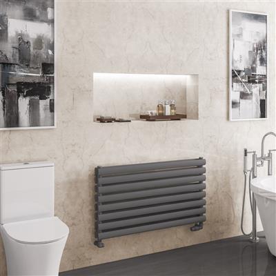 Tunstall Matt Anthracite Double Towel Rail 500 x 1000mm