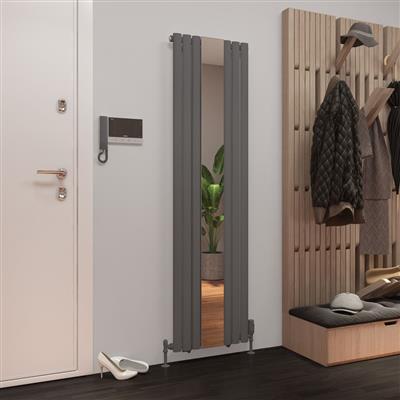 Tunstall Matt Anthracite Mirrored Radiator 1800 x 500mm