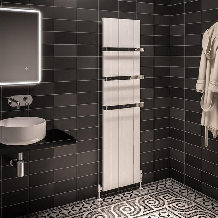 Rosano Matt White Aluminium Radiator 1800 x 280mm