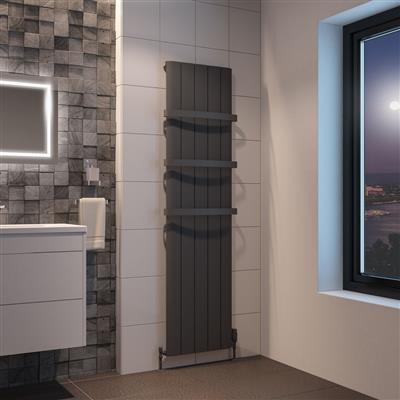 Peretti Matt Anthracite Vertical Aluminium Radiator 1800 x 565mm
