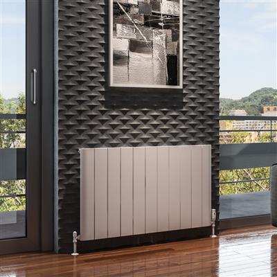 Peretti Matt White Horizontal Aluminium Radiator 600 x 1230mm